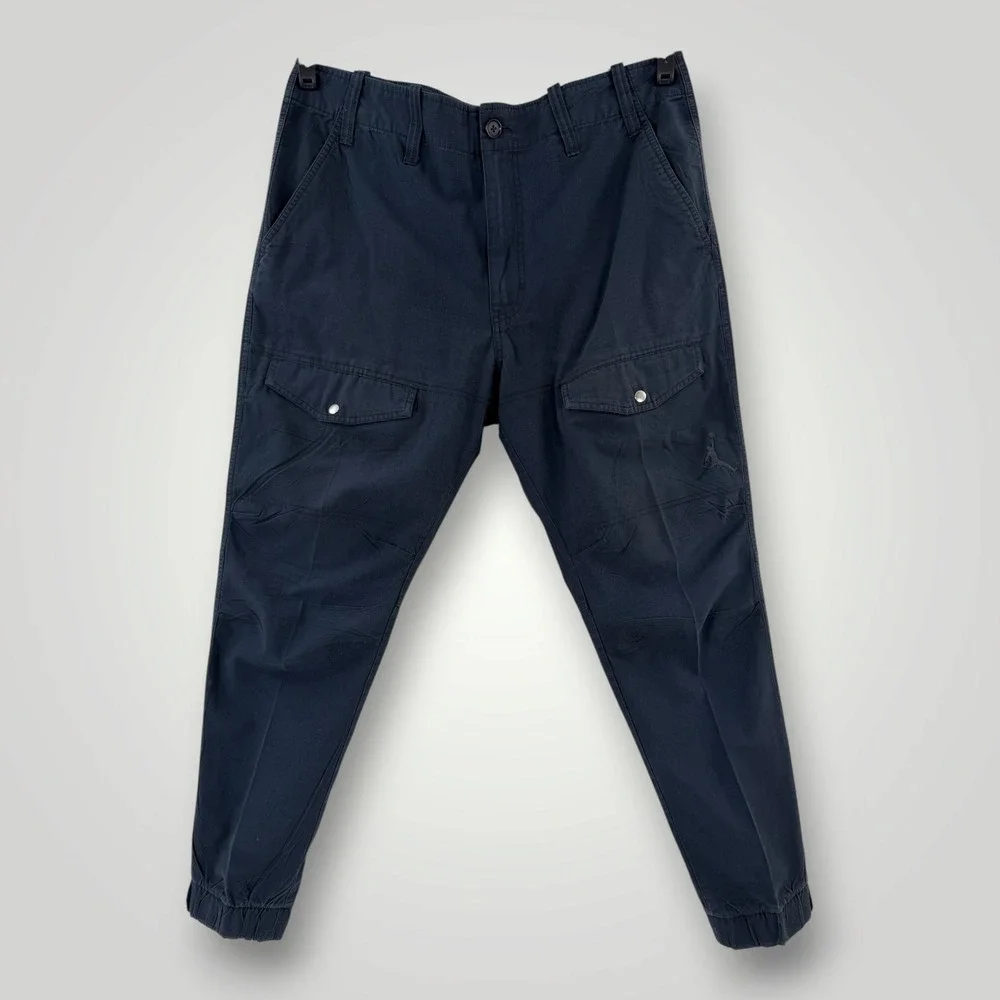 Jordan Mens Ripstop Cargo Jogger Pants 704800-010 Size 36x31 Dark Navy Blue